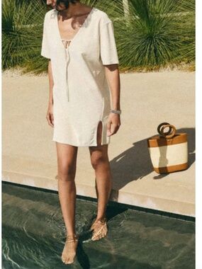 slub knit mini dress Darich Line Slub Knit Mini Dress